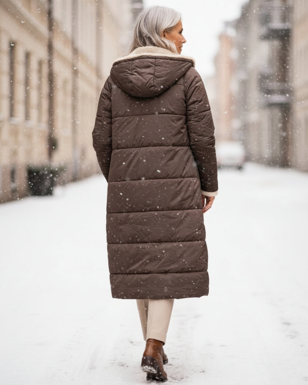 Winter coat full-length view