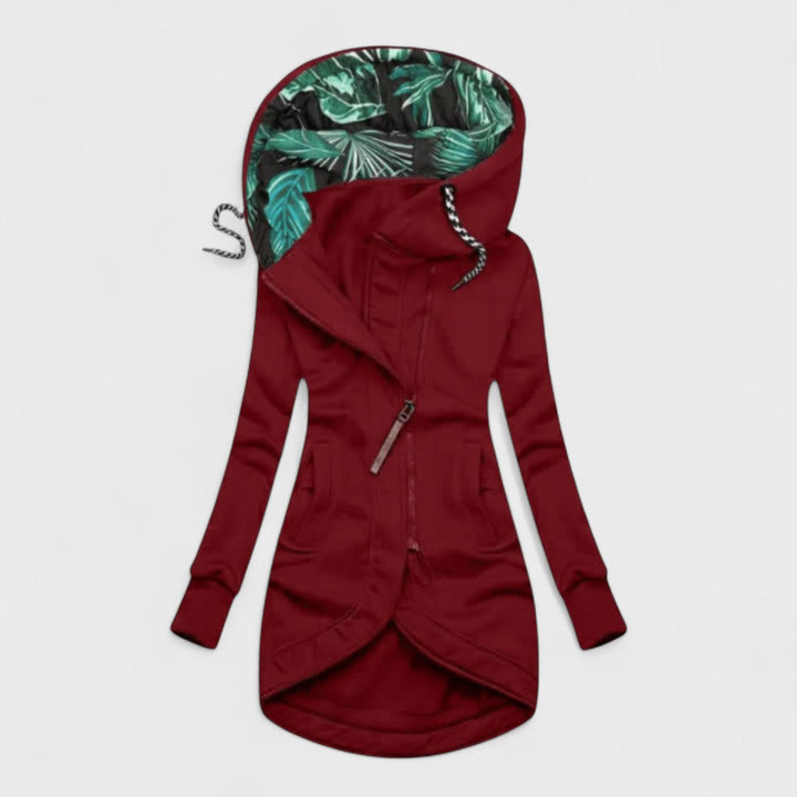 Burgundy waterproof winter coat