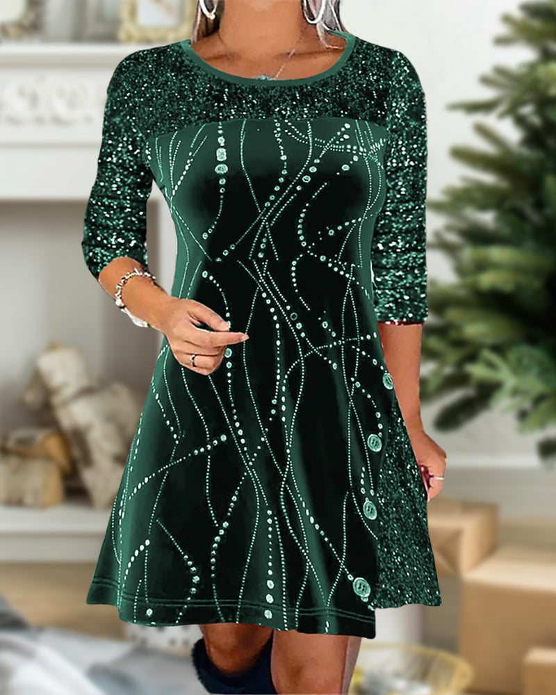 Dalia – Dress with Carpet and Velvet Details