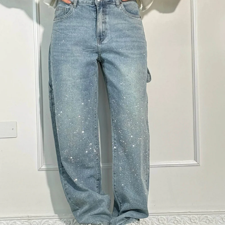 Raphaelle™ | Starry Denim Cargo Pants