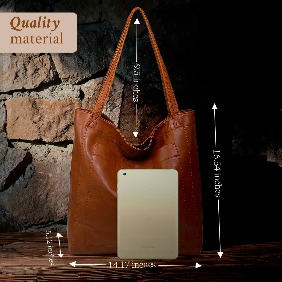 Carol™ | Modern Chic Leather Tote Bag