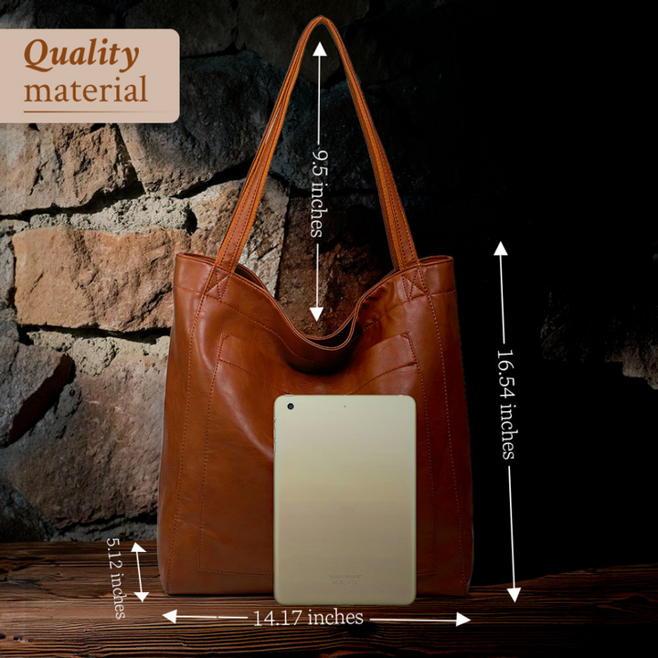 Carol™ | Modern Chic Leather Tote Bag