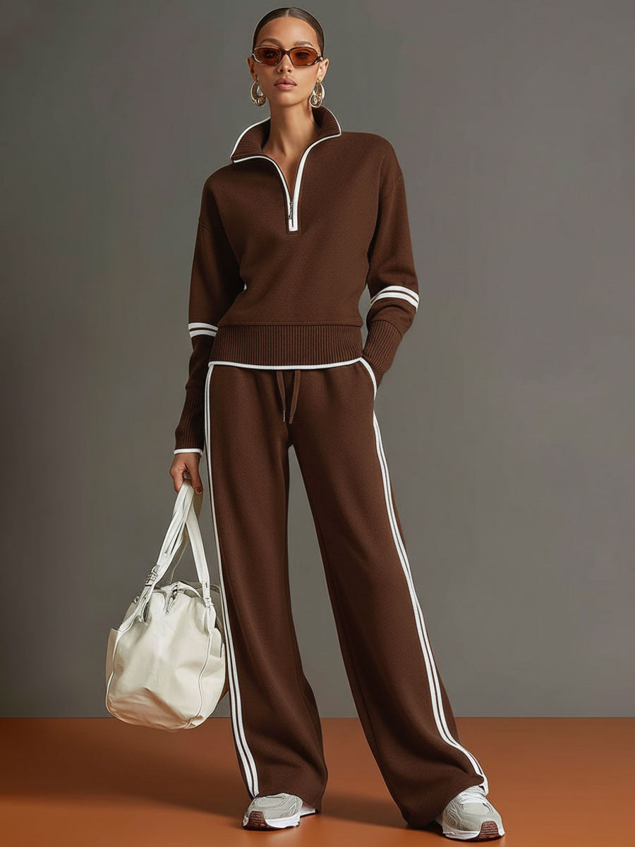 Rosalie™ | Color-Block Wide-Leg Trousers Set