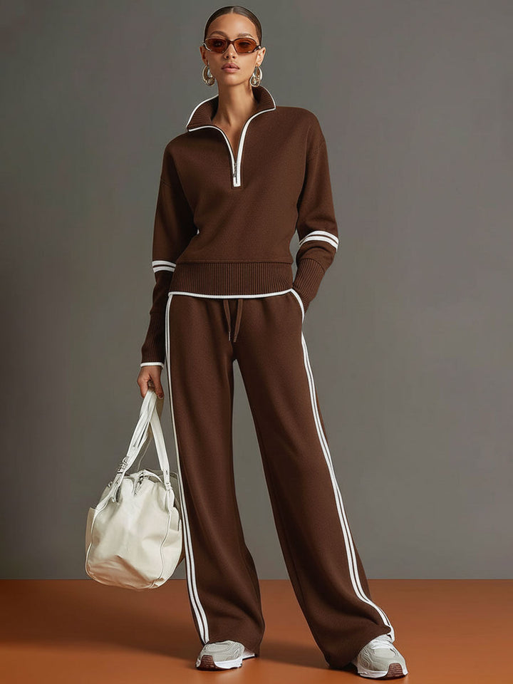 Rosalie™ | Color-Block Wide-Leg Trousers Set