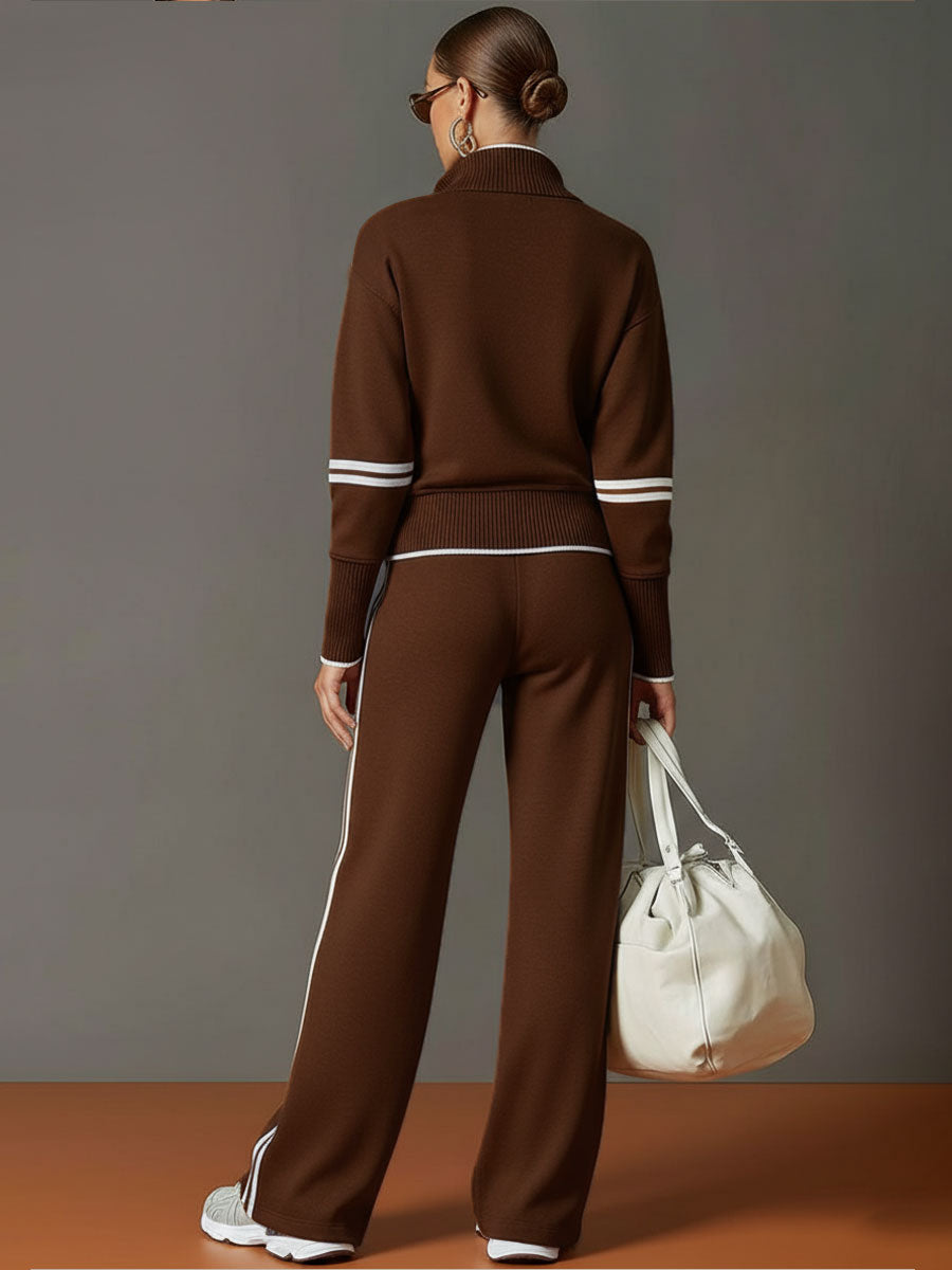 Rosalie™ | Color-Block Wide-Leg Trousers Set