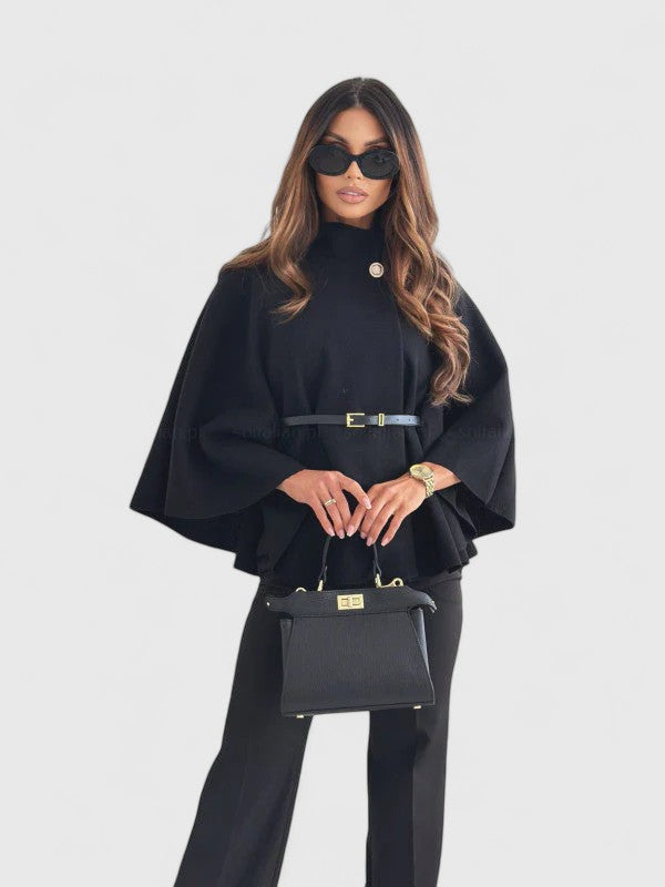 Nyssandra™ | Belted Butterfly Sleeve Jacket