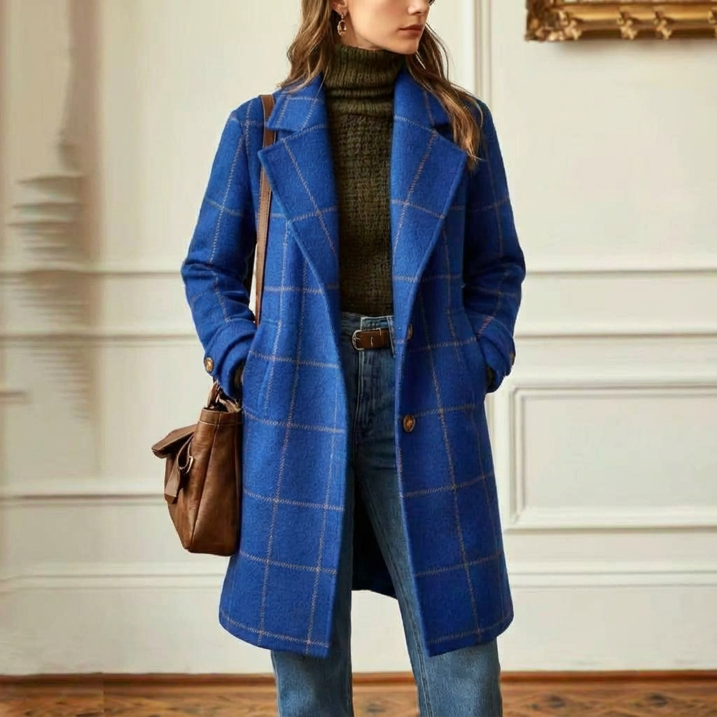 Hailey™ | Wool Check Coat