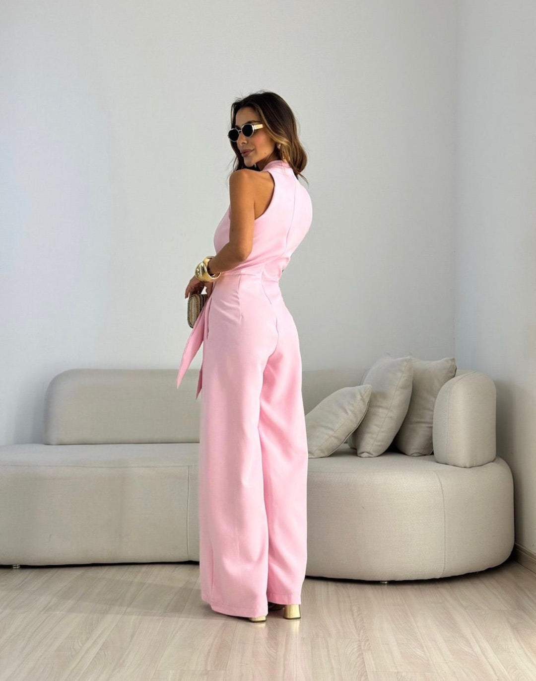 Perdita™ | Knot-Front Wide-Leg Jumpsuit