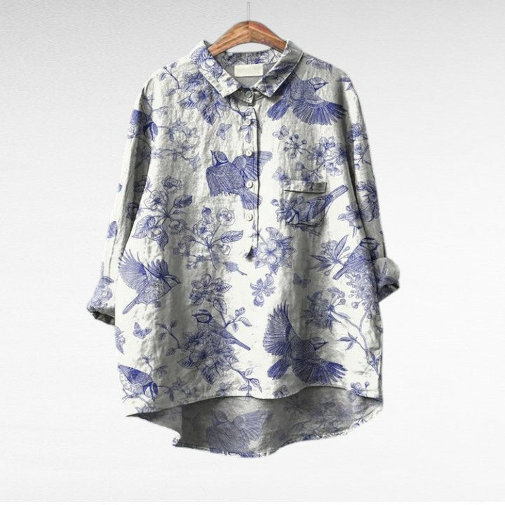 Claire | Elegant Linen Blouse