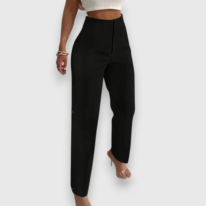 Verena™ | High-Waisted Straight Trousers