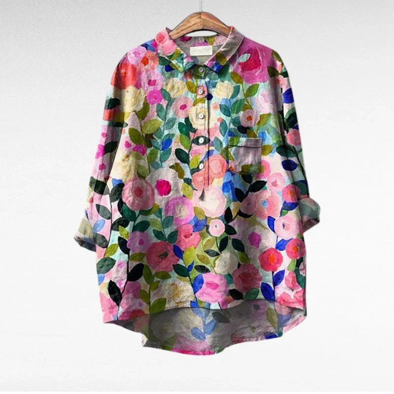 Claire | Elegant Linen Blouse