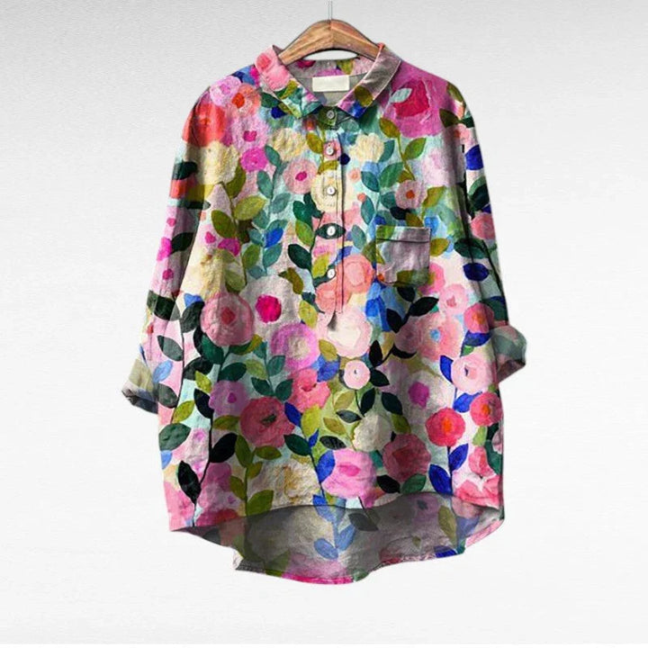 Claire | Elegant Linen Blouse