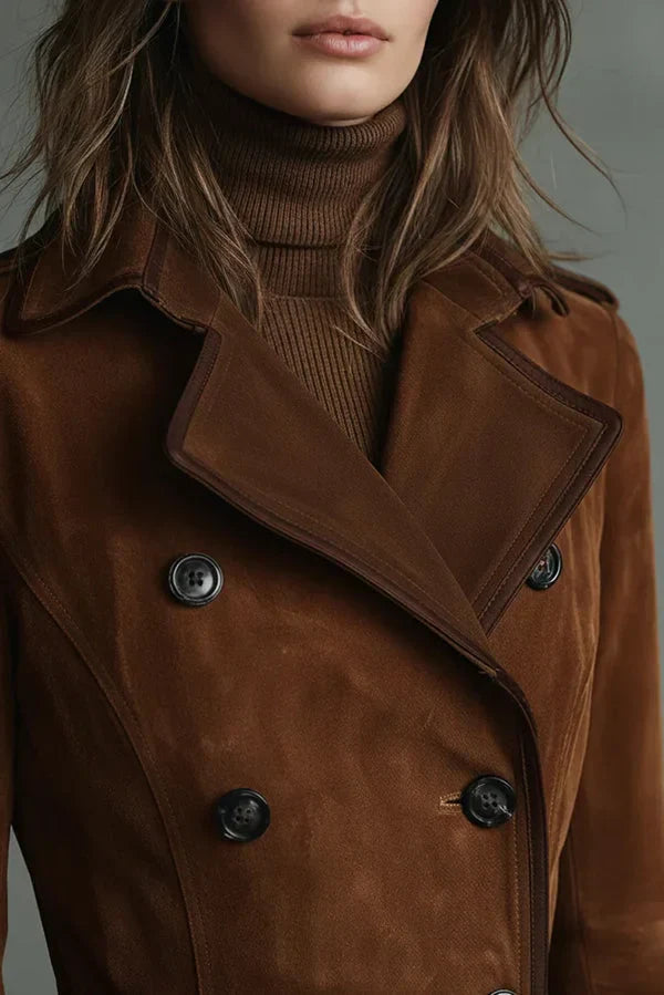 Elegant Trench Coat with Lapels and Pockets