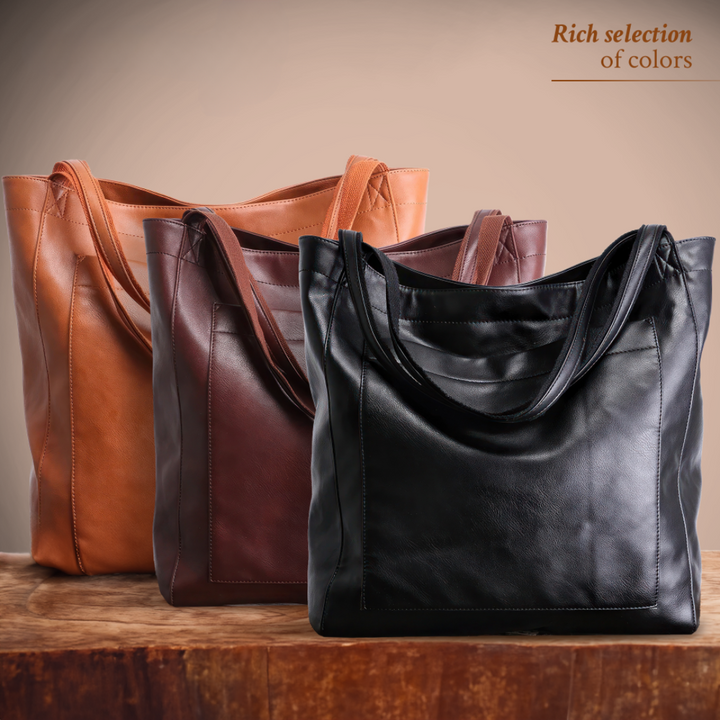 Carol™ | Modern Chic Leather Tote Bag