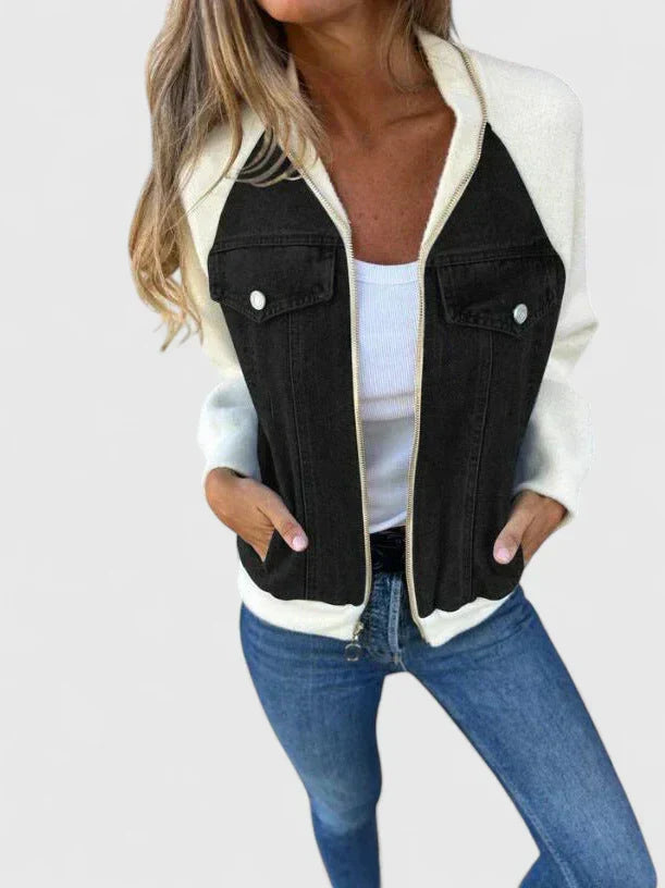 Zoeylynn™ | V-Neck Zip Jacket