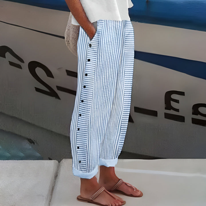 Dagny™ | Striped Straight-Leg Pants