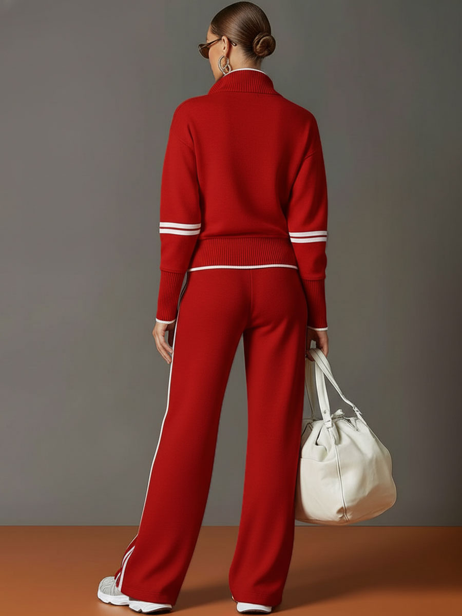 Rosalie™ | Color-Block Wide-Leg Trousers Set