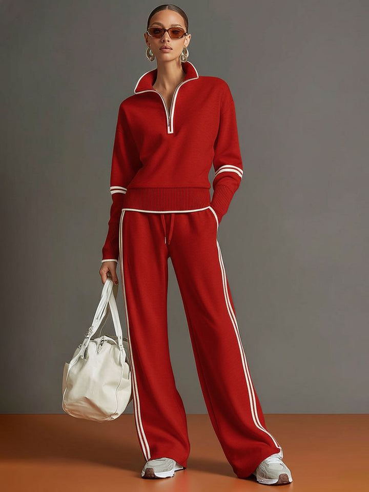Rosalie™ | Color-Block Wide-Leg Trousers Set