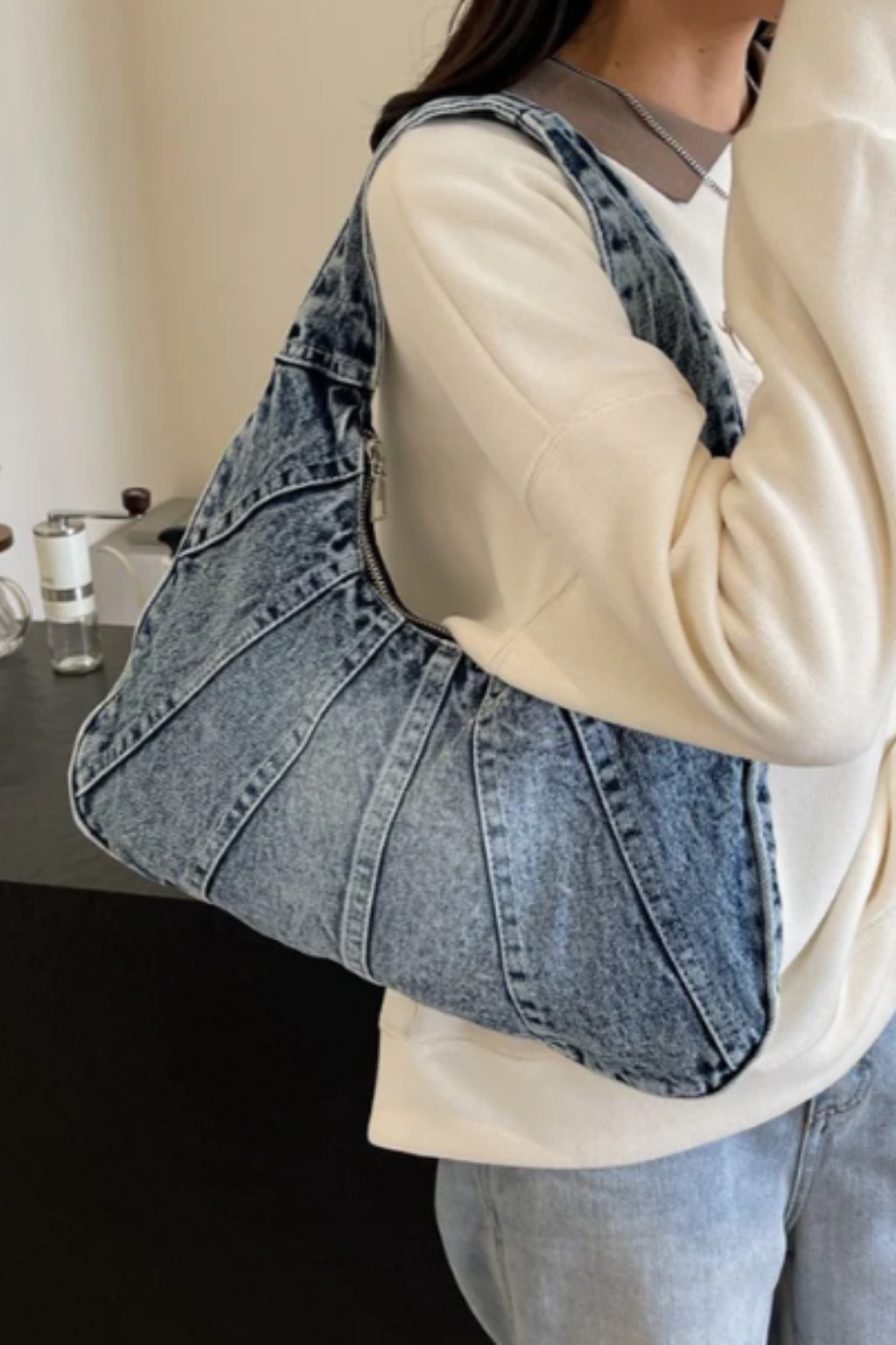Zara – Casual Denim Shoulder Bag