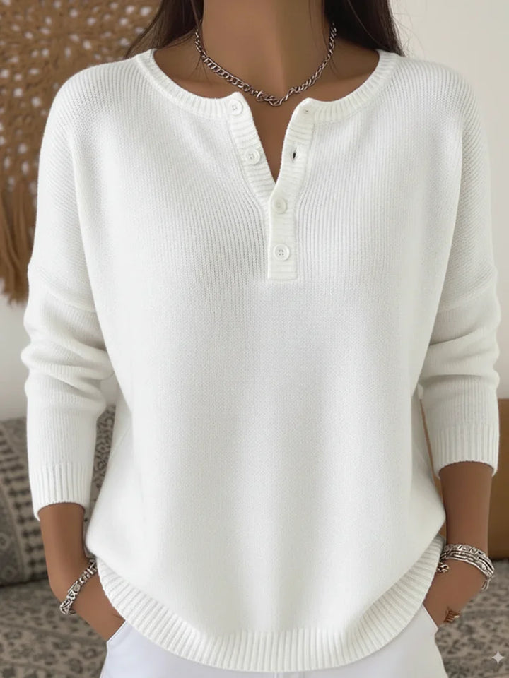 Mira – Knitted sweater with button closure