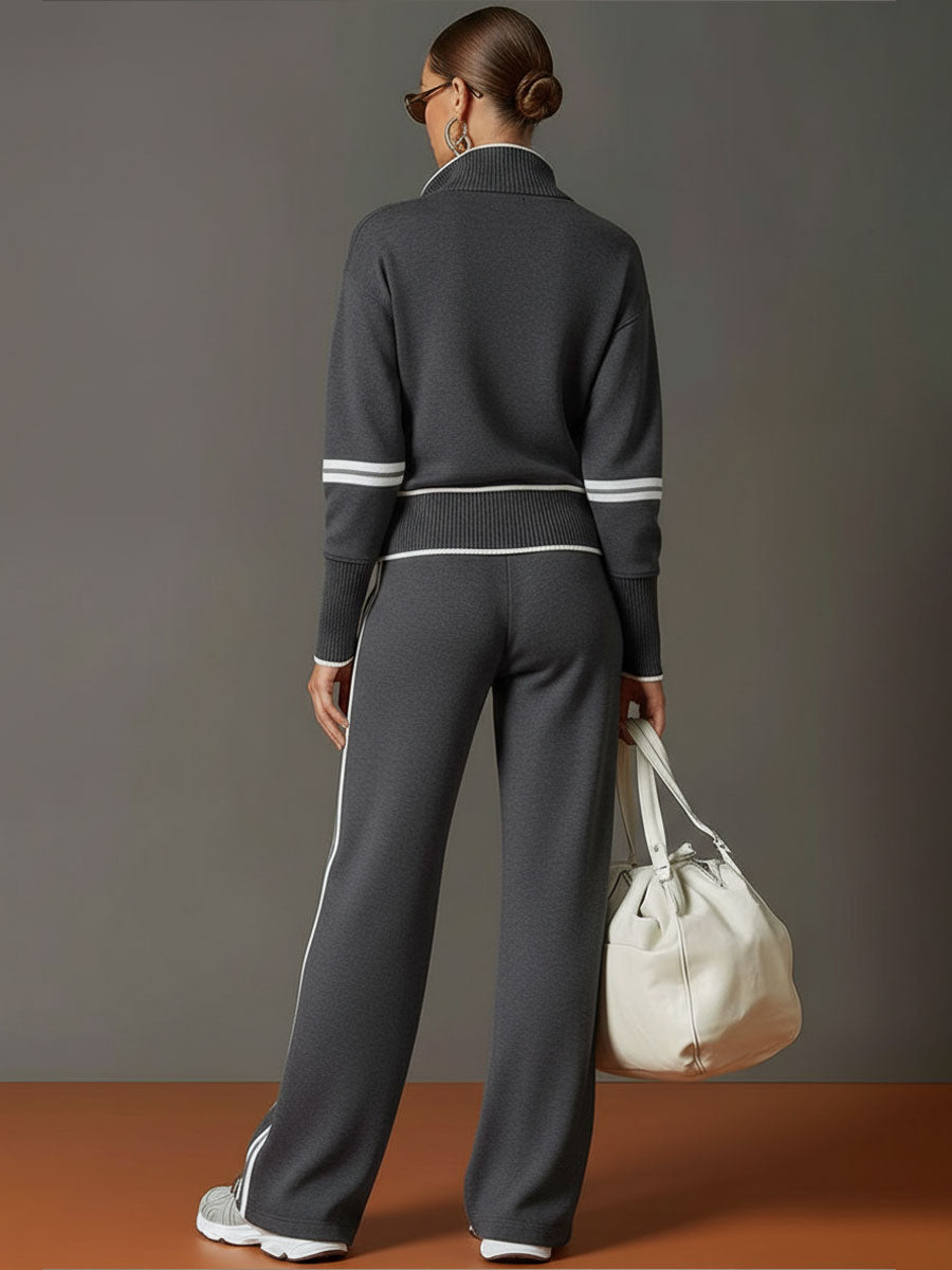 Rosalie™ | Color-Block Wide-Leg Trousers Set