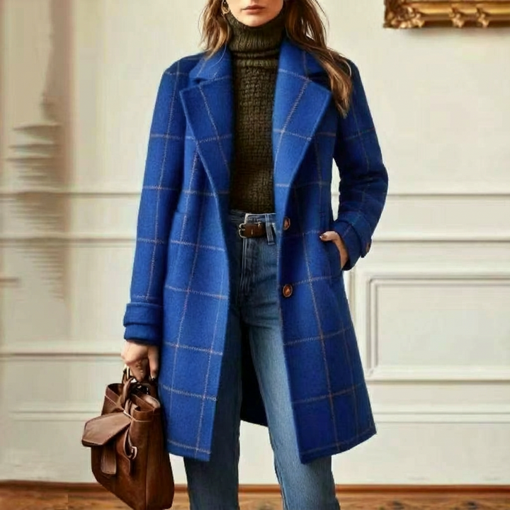 Hailey™ | Wool Check Coat