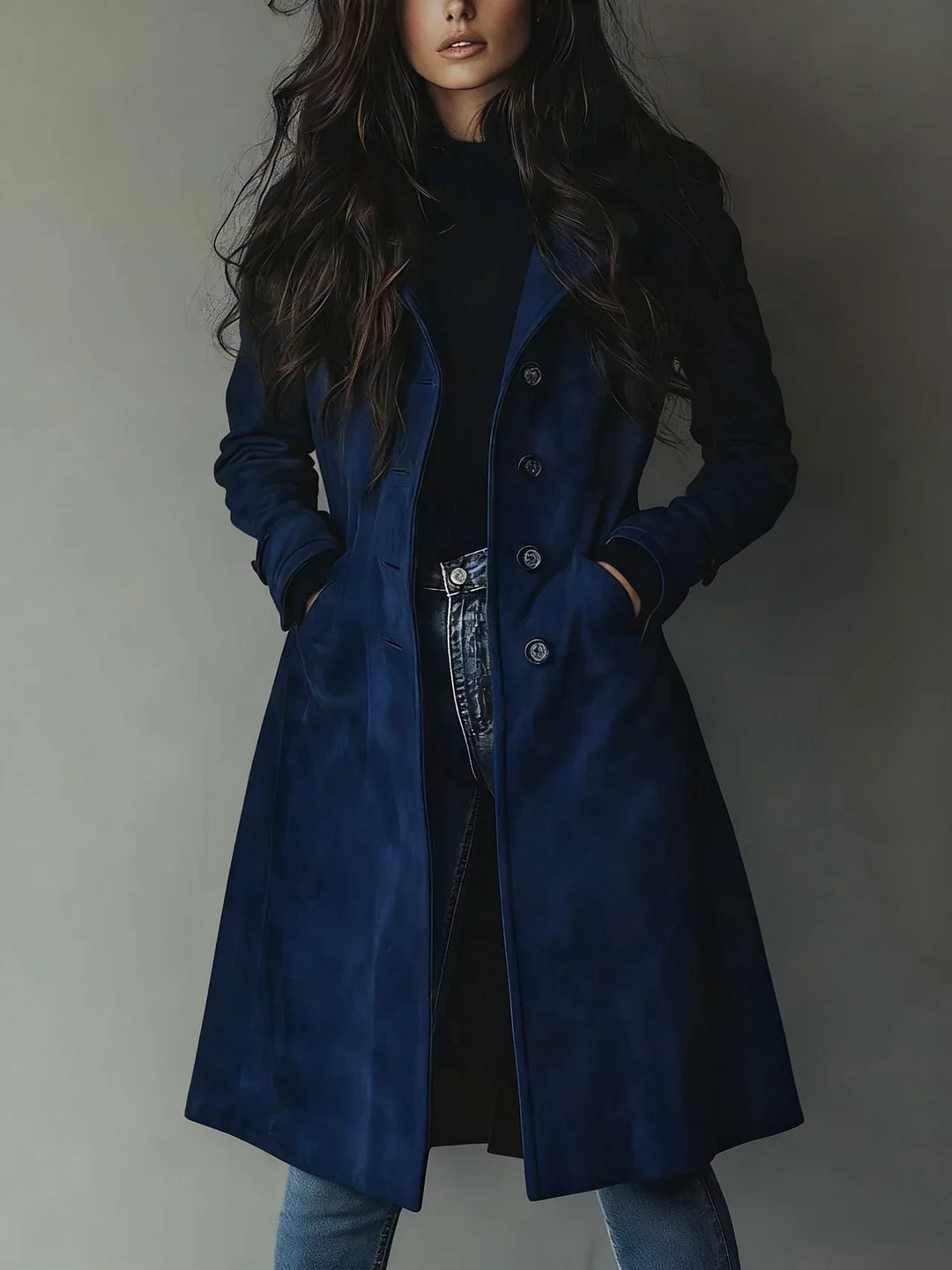 Sienna™ | Vintage Faux Suede Trench Coat