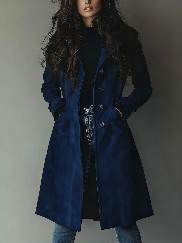 Sienna™ | Vintage Faux Suede Trench Coat
