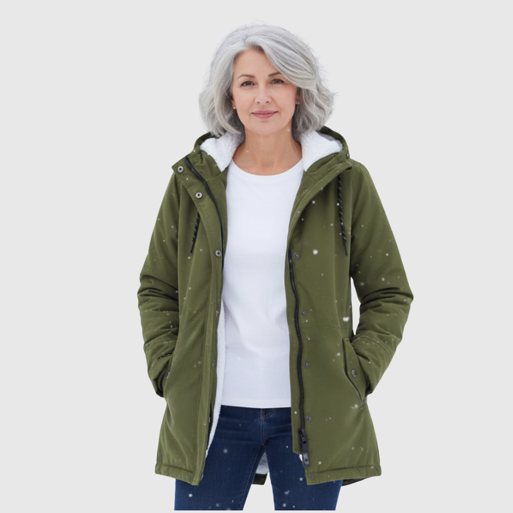 Army Green quilted winter coat
