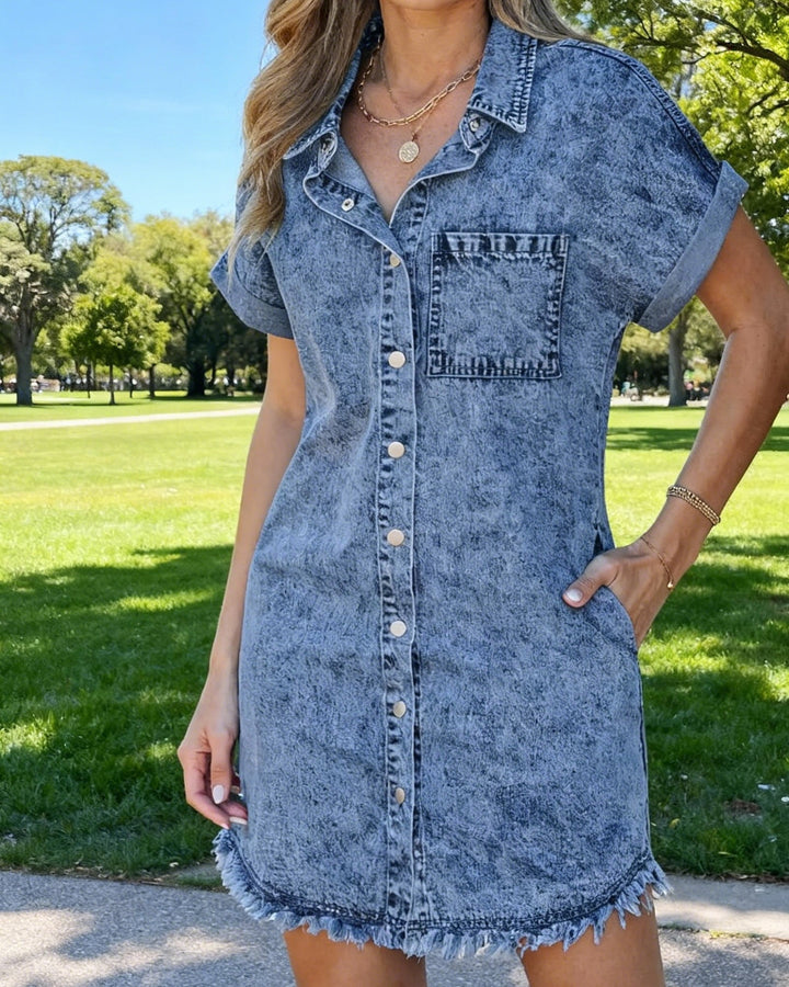 Kaelia – Denim Shirt Dress