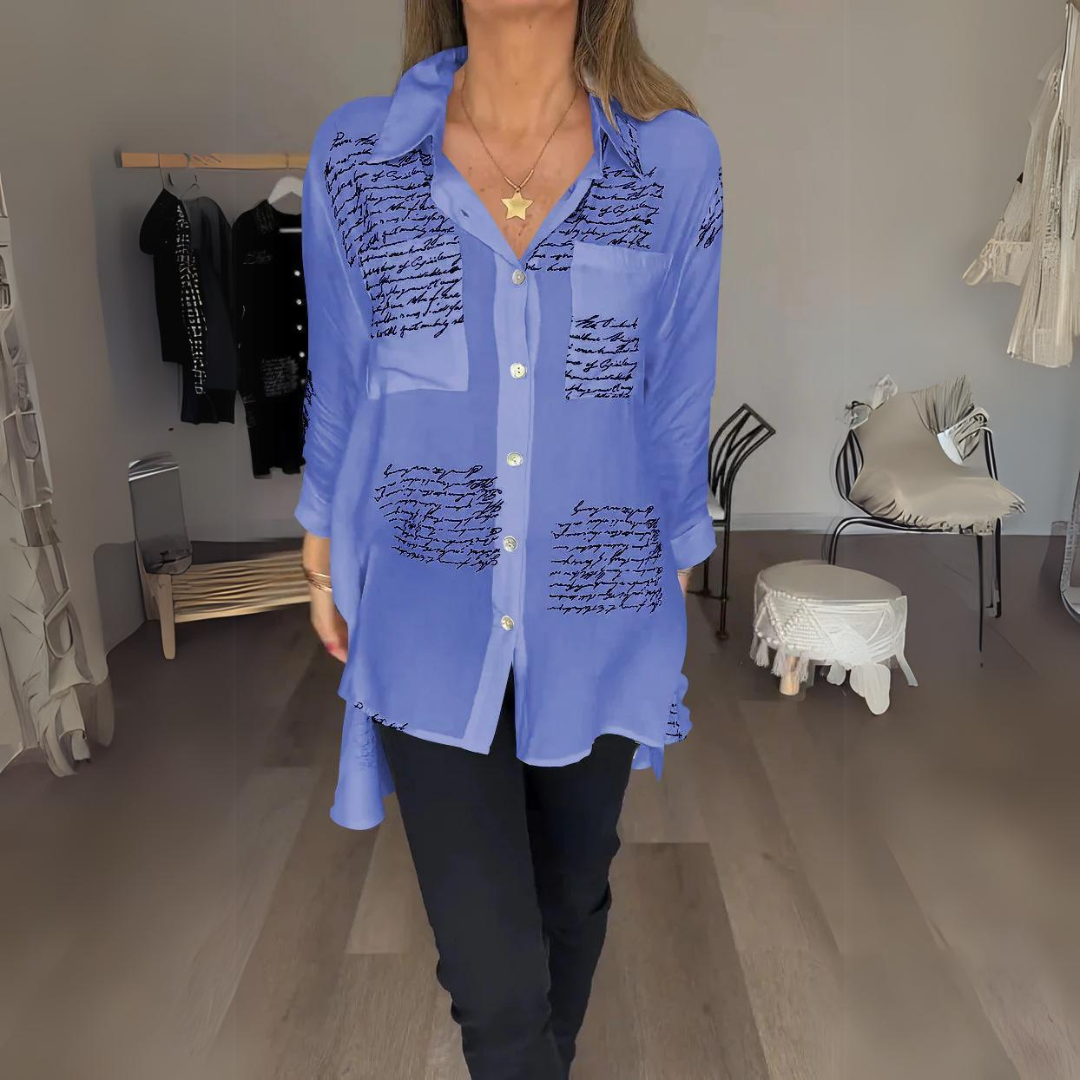 Skylar – Handwritten Button-Up Shirt
