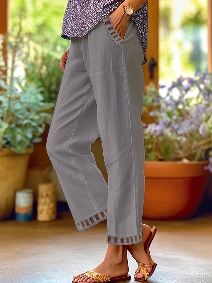 Willa™ | Cropped Contrast-Trim Pants