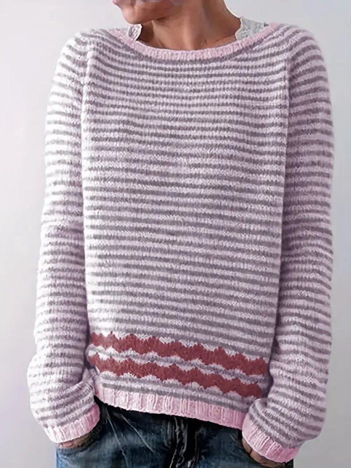 Rosanne – Sweater with stripe pattern