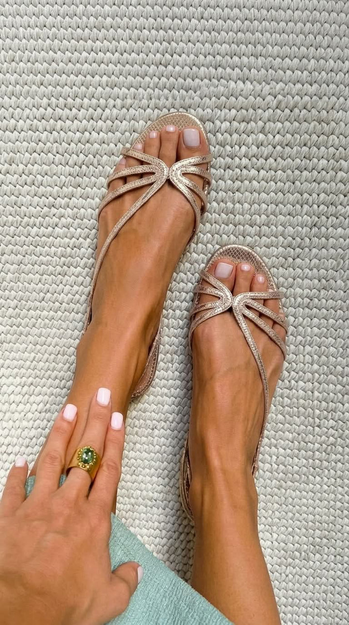 Serafina | Golden Essence Sandals