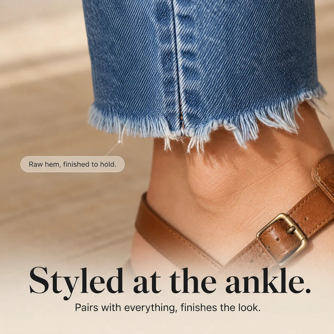 Denara™ | Stretch Distressed Cropped Jeans