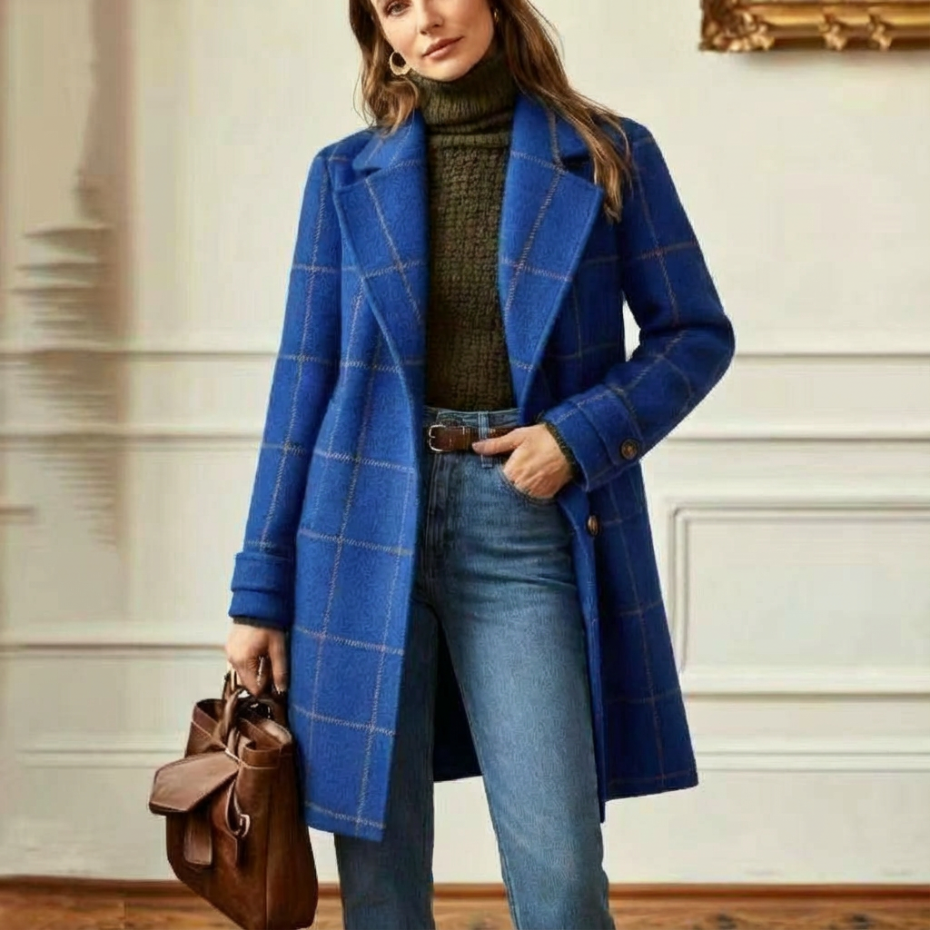 Hailey™ | Wool Check Coat