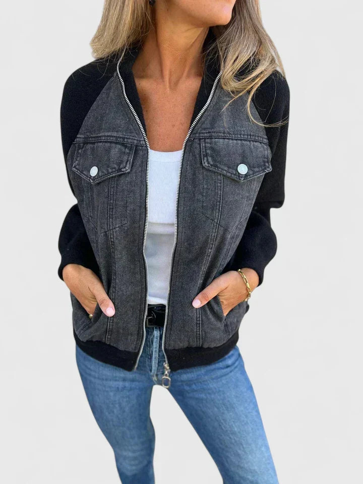 Zoeylynn™ | V-Neck Zip Jacket