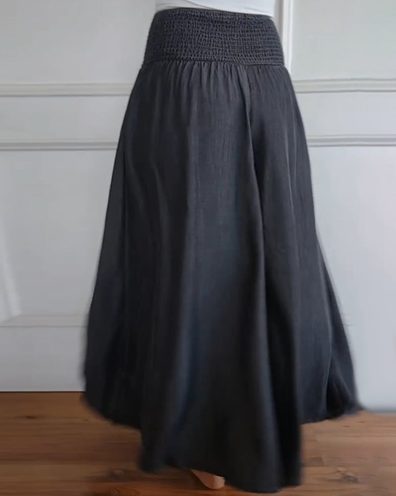 Jasper™ | Flowy Smocked-Waist Pants