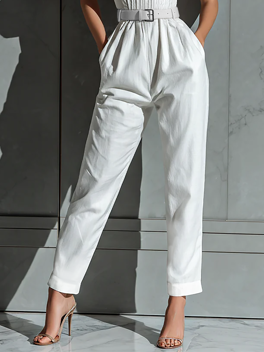 Manon – Relaxed Cotton-Linen Blend Jumpsuit