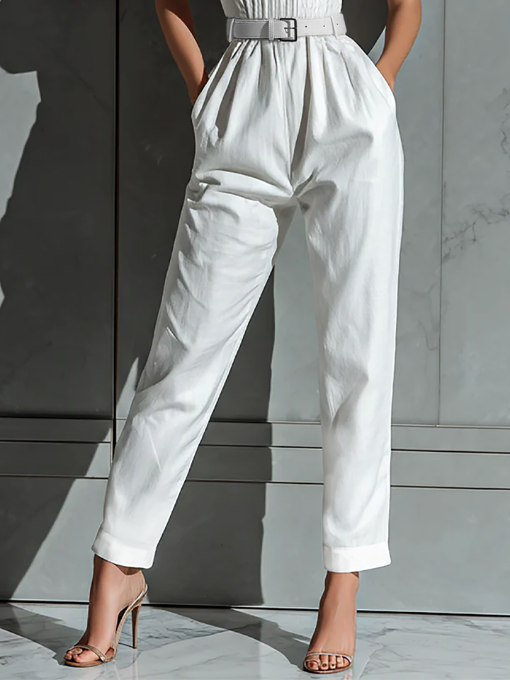 Manon – Relaxed Cotton-Linen Blend Jumpsuit