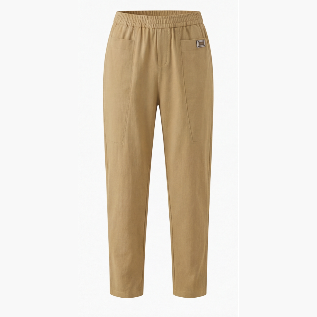 Linara™ | Cotton-Linen Tapered Pants