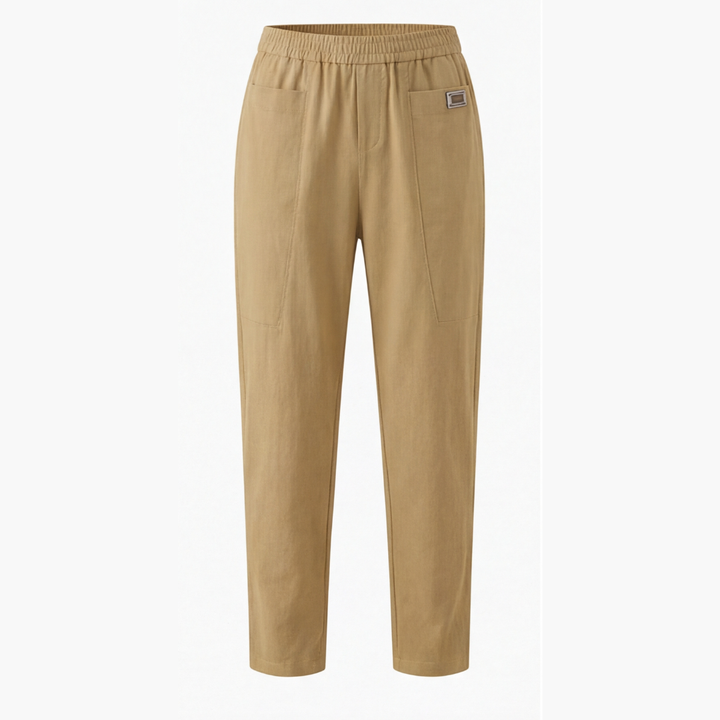 Linara™ | Cotton-Linen Tapered Pants