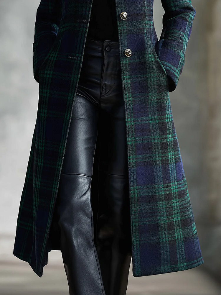 Harlow™ | Retro Checked Midi Jacket