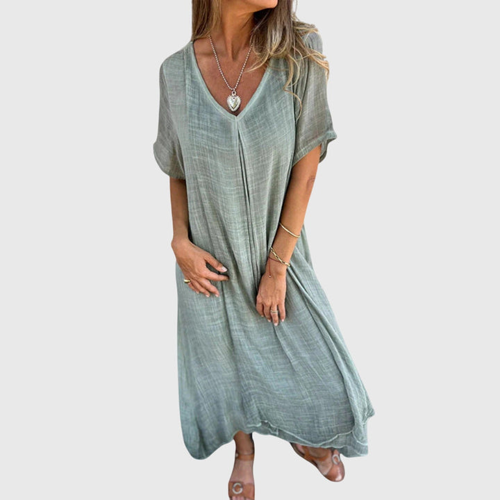 Fiona™ | Elegant Lightweight V-Neck Dress