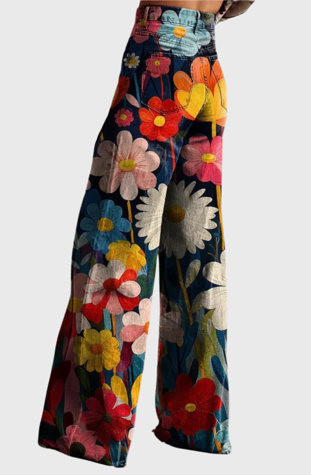 Aviana™ | Vintage Print Wide-Leg Trousers