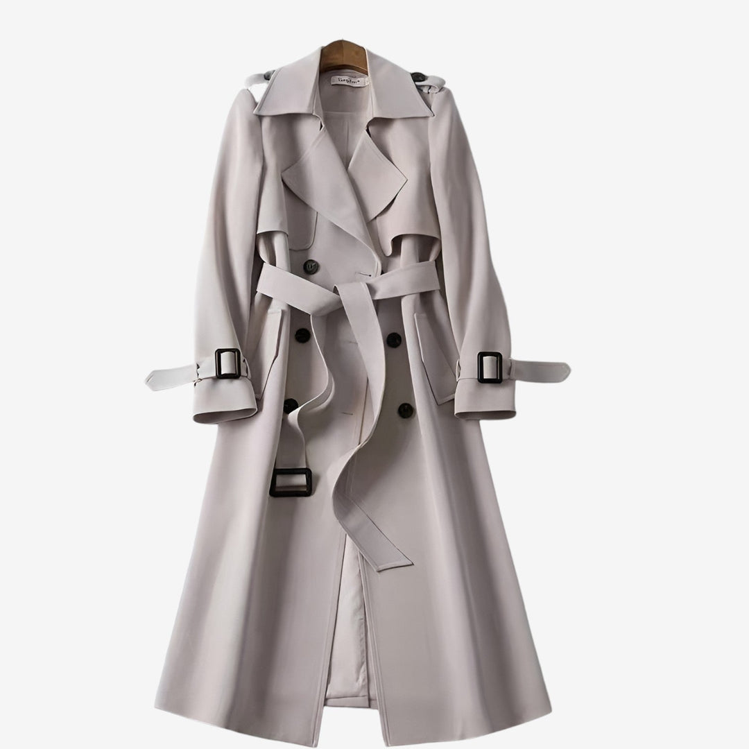 Gray classic trench coat