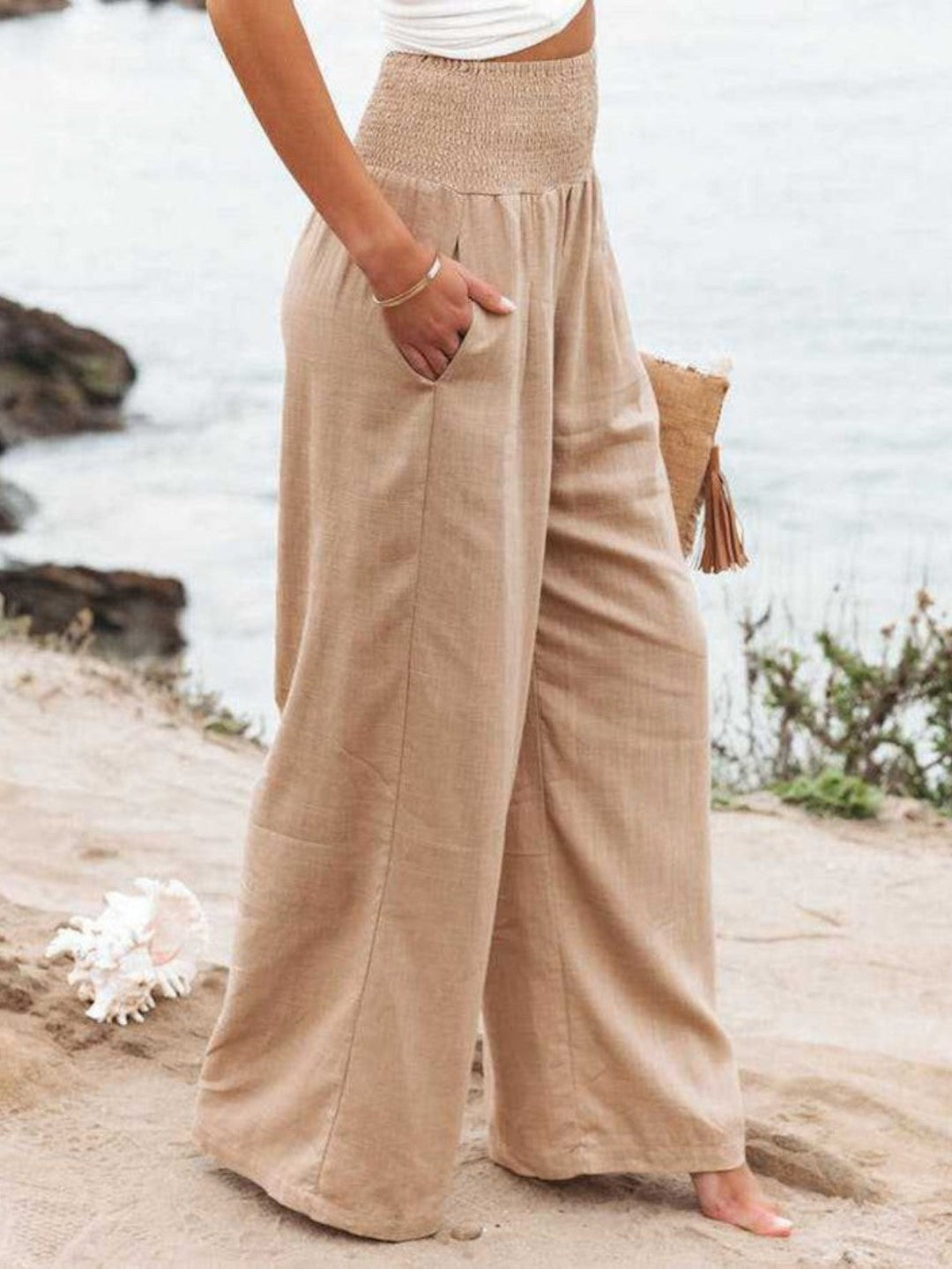 Thaliora™ | Wide-Leg Linen Trousers