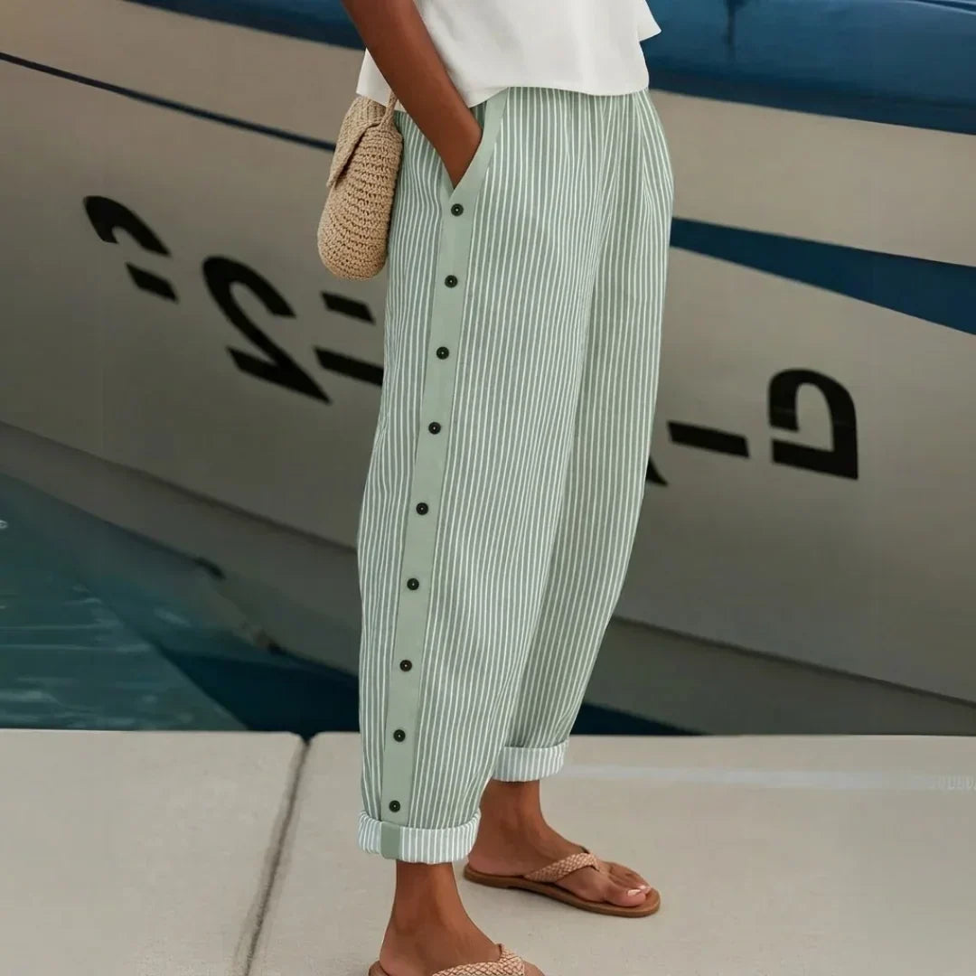 Caitlin™ | Striped Button Pants