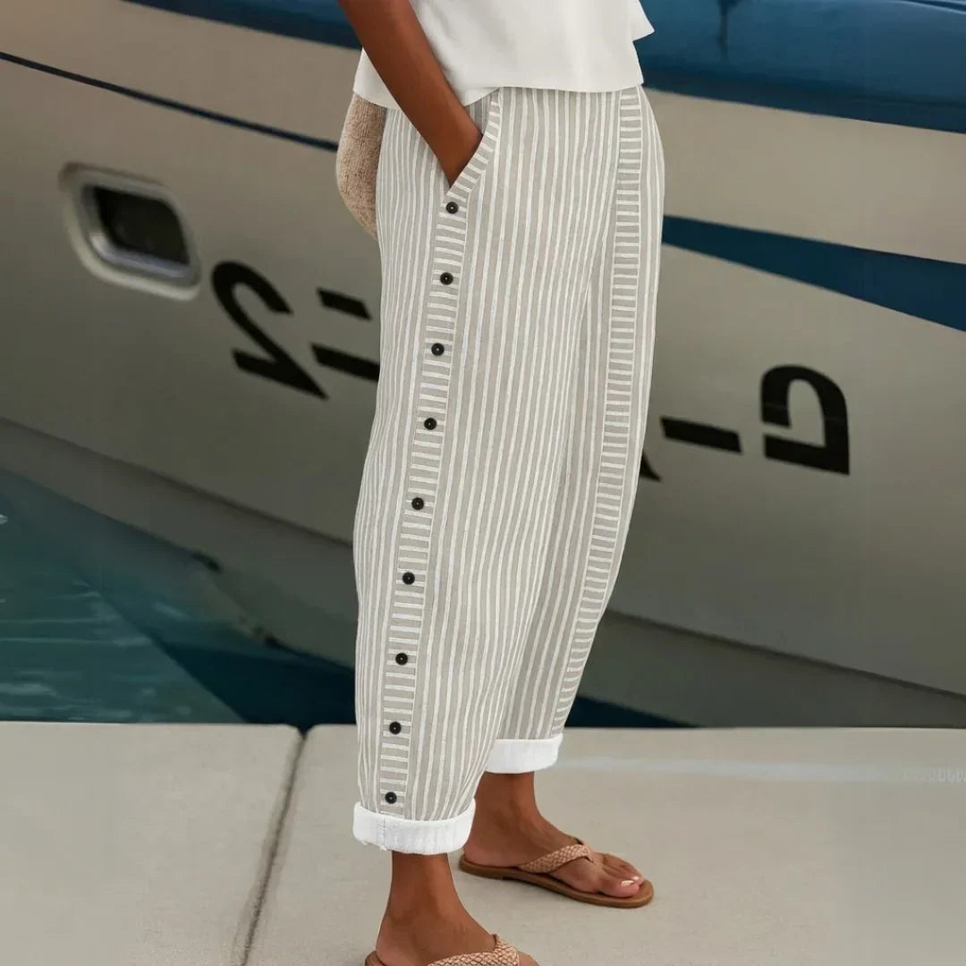 Caitlin™ | Striped Button Pants
