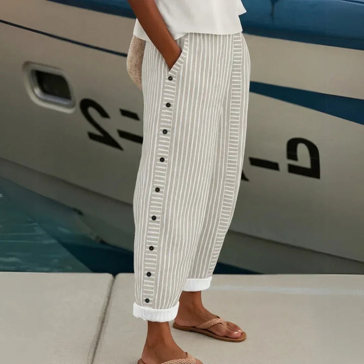 Caitlin™ | Striped Button Pants